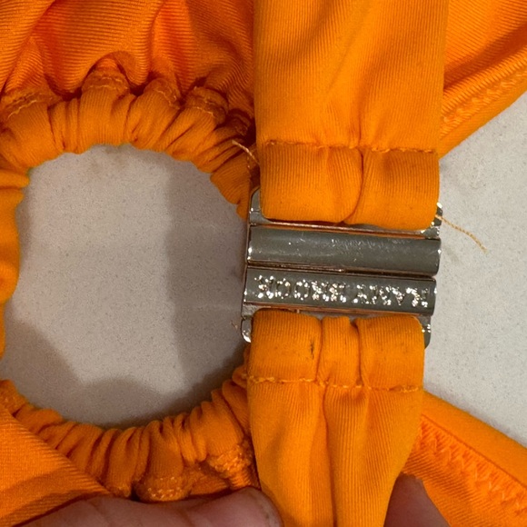 Ramy Brook Marie Halter Bikini Top Bright Orange Size M - Picture 7 of 9